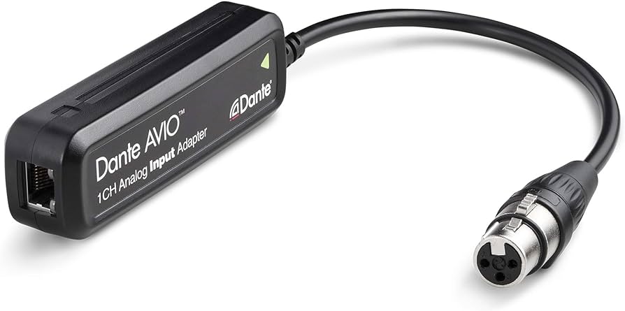 audinate dante avio 1 channel xlr analog output adapter for dante audio network