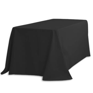 90x156 black linen